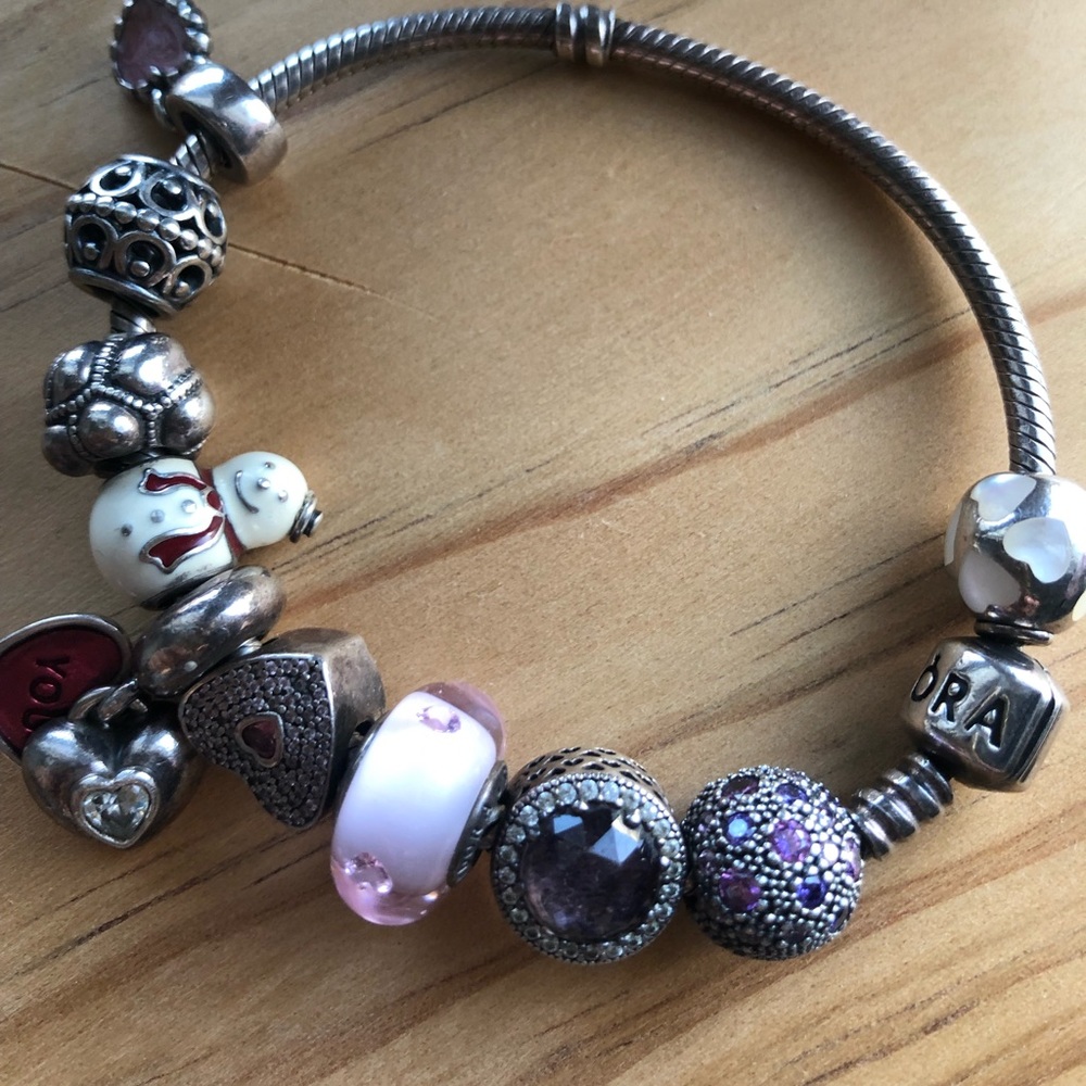 Pandora Bracelet with charms fits a small wrist